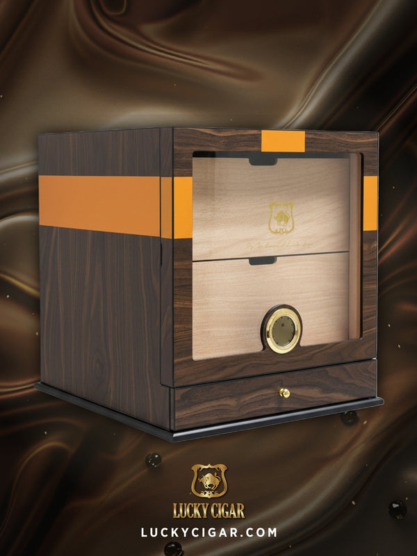 Lucky Cigar Outside the Big Box Humidor for premium cigar storage
