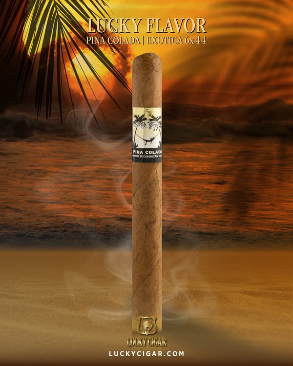 Flavored Cigars: Lucky Flavors Pina Colada 6x44 Cigar