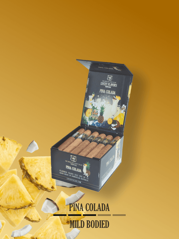 Flavored Cigars: Lucky Flavors Pina Colada 5x42 Box of 24 Cigars