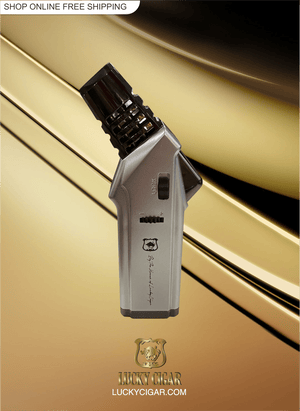 Lucky Gun Torch 4 Flame Silver