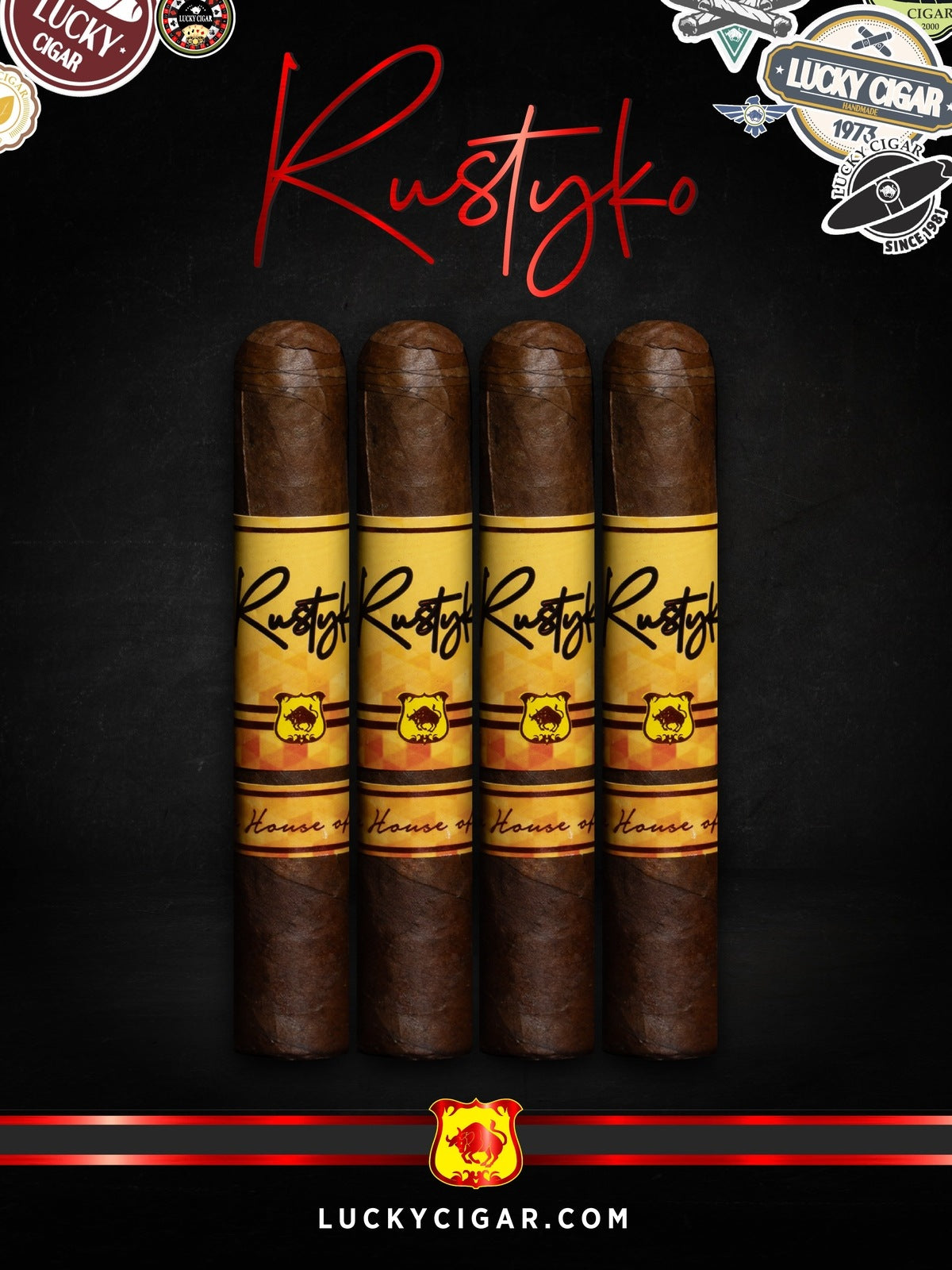 Infused Cigars: Rustyko Robusto 5x54 Cigars - Set of 4