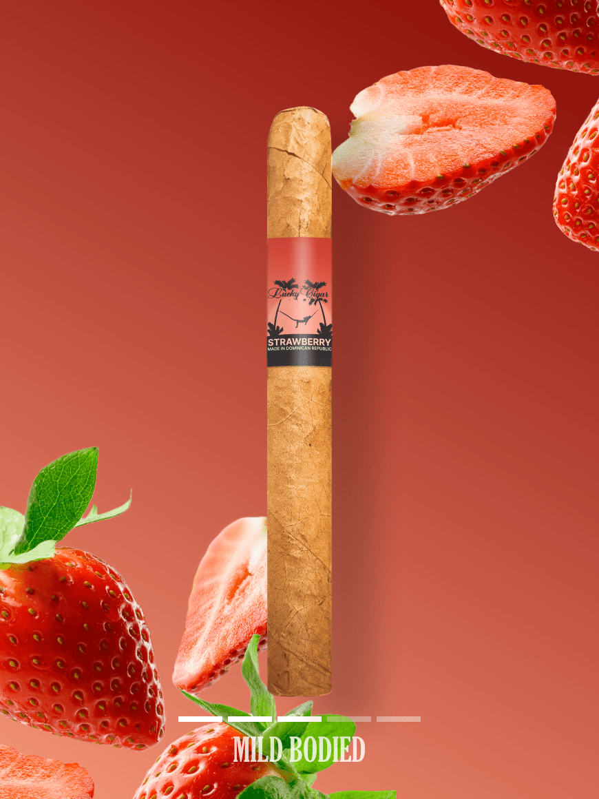 Flavored Cigars: Lucky Flavors Strawberry 5x42 Single Cigar