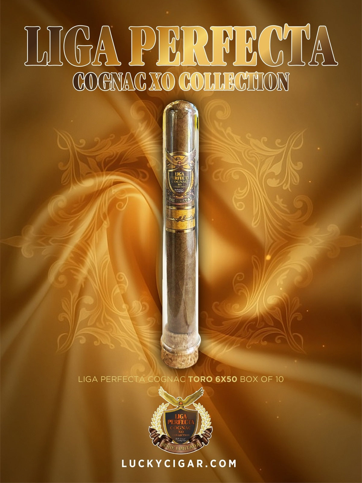 Infused Cigars: Liga Perfecta COGNAC Toro 6x50 Glass Tubes Single Cigar
