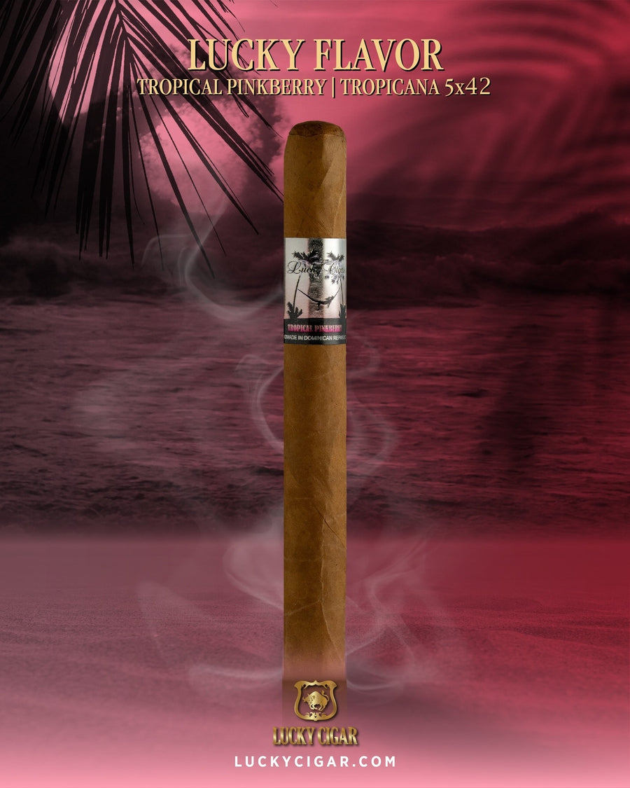 Flavored Cigars: Lucky Flavors Tropical Pinkberry 5x42 Cigar