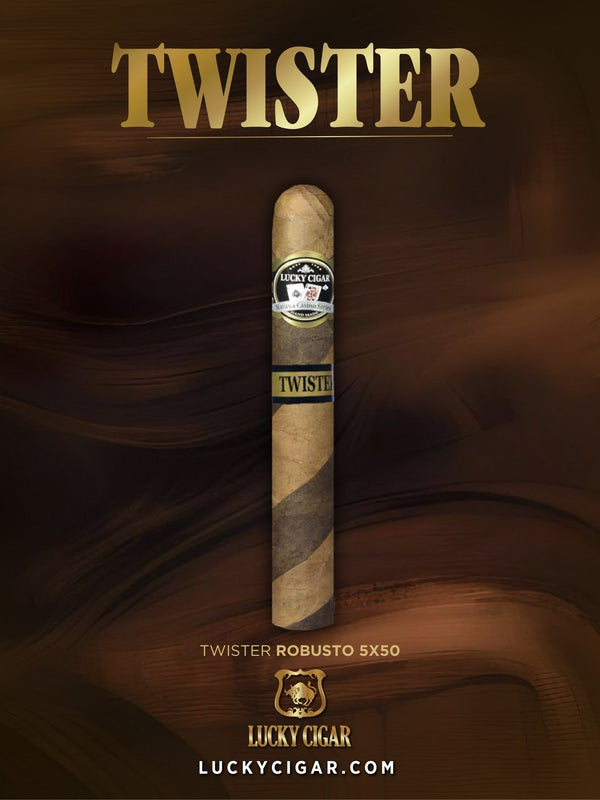 Barber Pole Cigars, Twister by Lucky Cigar: Robusto 5x50 Single Cigar