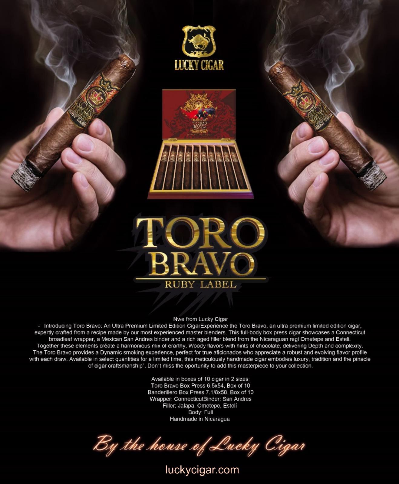 Toro Bravo Ruby Label 6.5x56 Box of 10