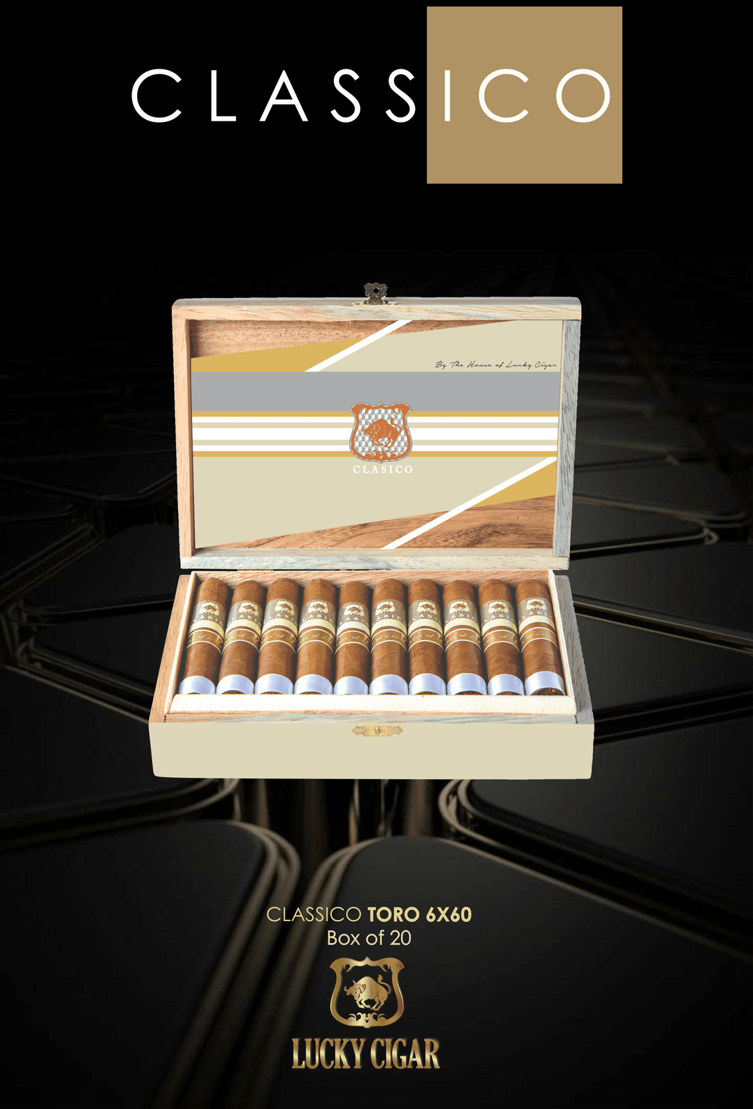 Classic Cigars - Classico by Lucky Cigar: Toro 6x50 Box of 20