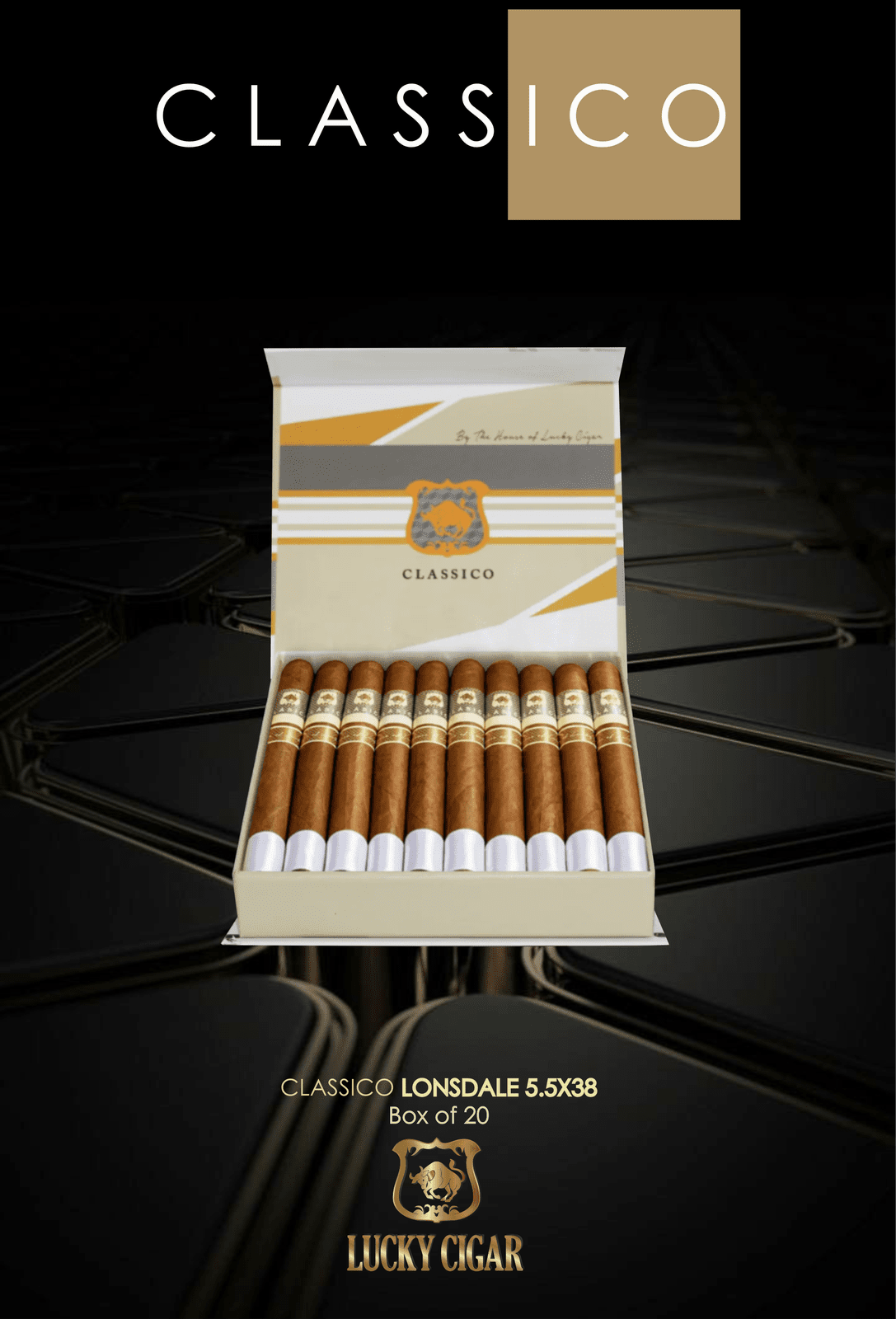 Classic Cigars - Classico by Lucky Cigar: Lonsdale 5x38 Box of 20