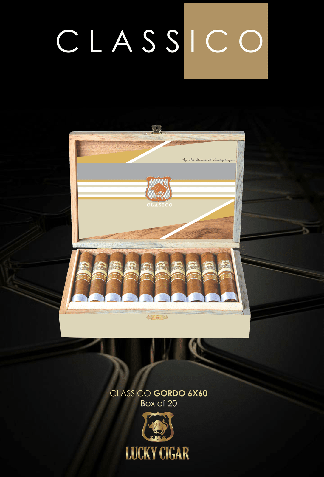 Classic Cigars - Classico by Lucky Cigar: Gordo 6x60 Box of 20