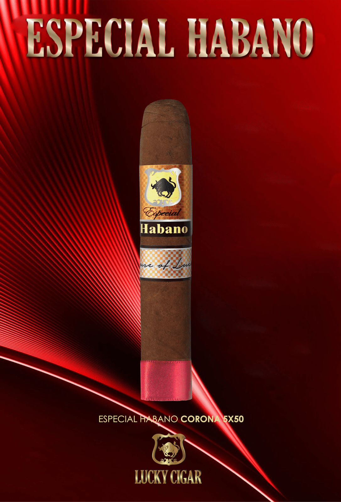 Habano Cigars: Especial Habano by Lucky Cigar: Corona 5x48 Single Cigar