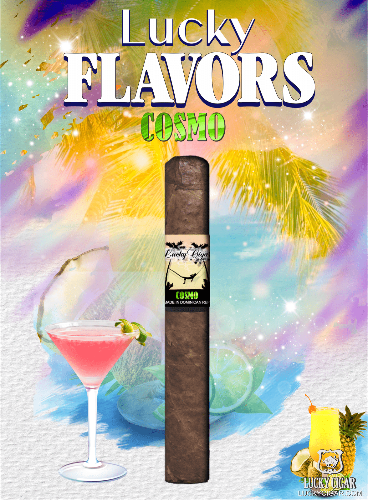 Flavored Cigars: Lucky Flavors Cosmo 5x42 Cigar