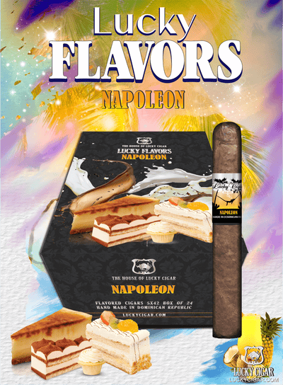 Flavored Cigars: Lucky Flavors coco Napoleon  5x42 Box of 24