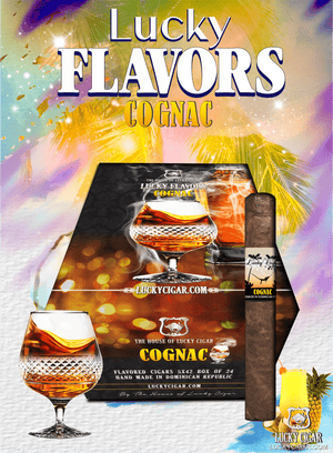 Flavored Cigars: Lucky Flavors Cognac 5X42 Box of 24 Cigars