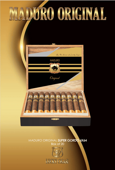 Maduro Cigars: Maduro Original by Lucky Cigar: Super Gordo 6x64 Box of 20