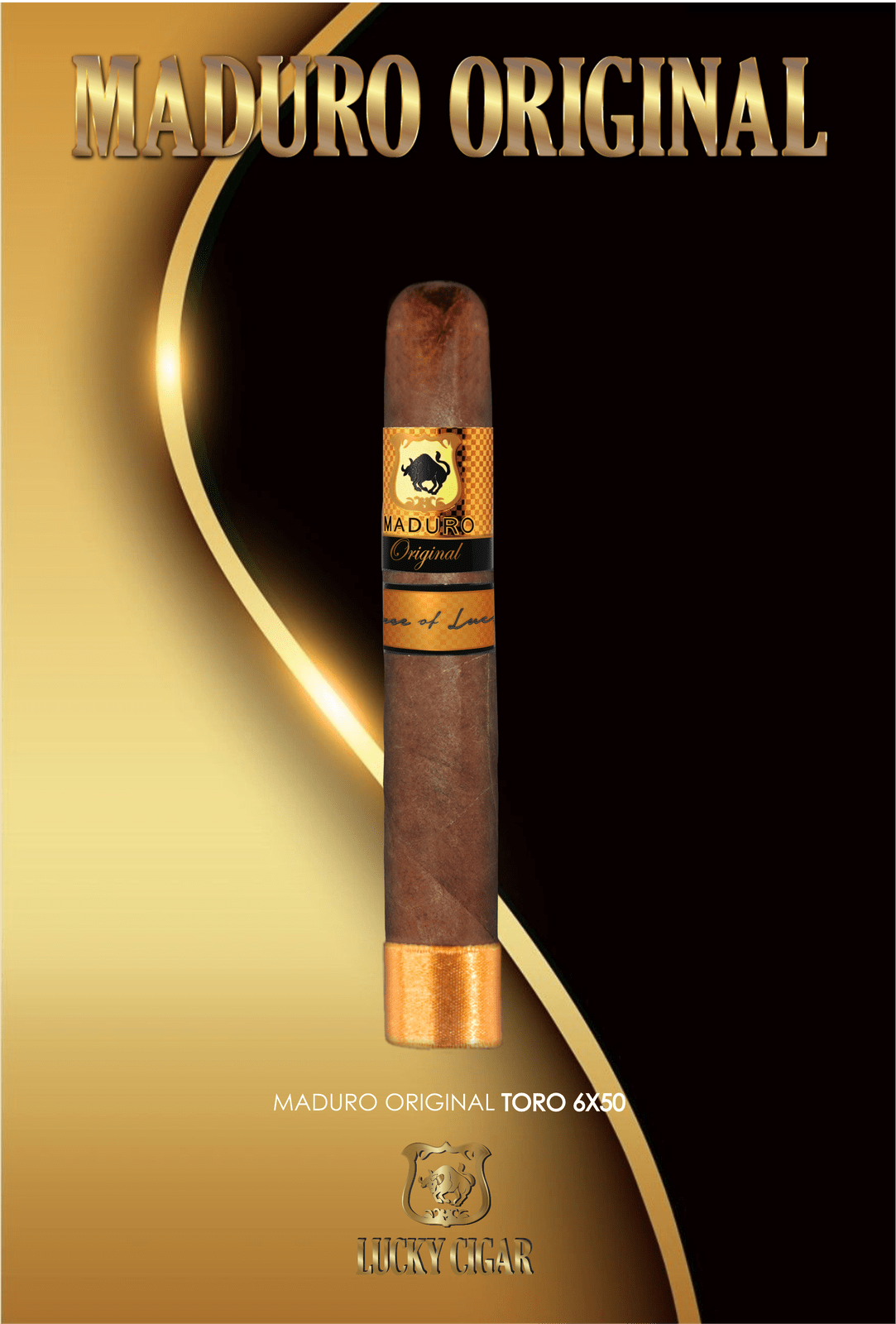 Maduro Cigars: Maduro Original by Lucky Cigar: Toro 6x50 Single Cigar