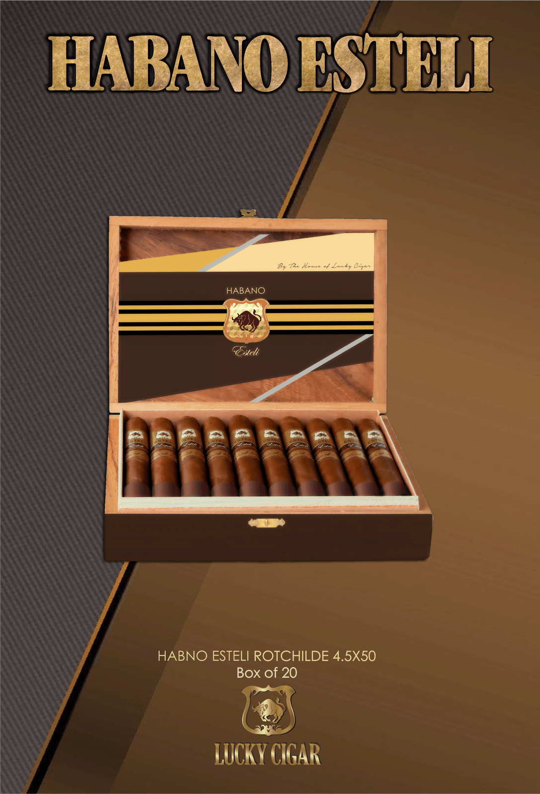 Habano Cigars: Habano Esteli by Lucky Cigar: Rothchilde 4.5x50 Box of 20