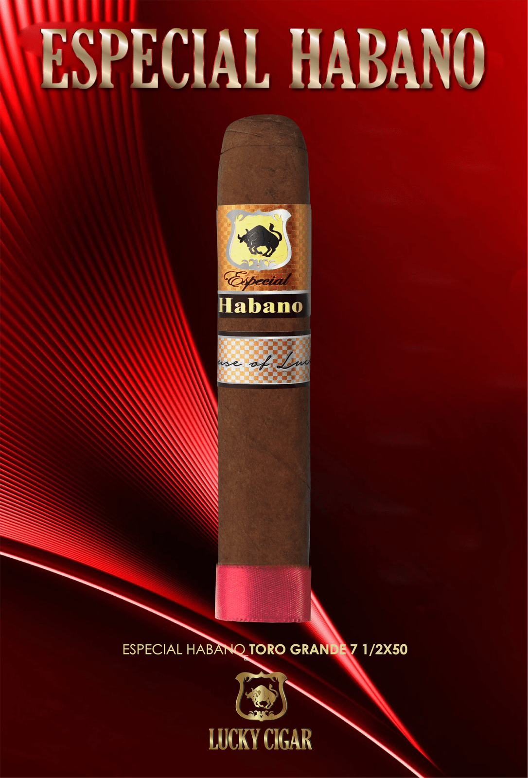 Habano Cigars: Especial Habano by Lucky Cigar: Toro Grande 7.5x50 Single Cigar