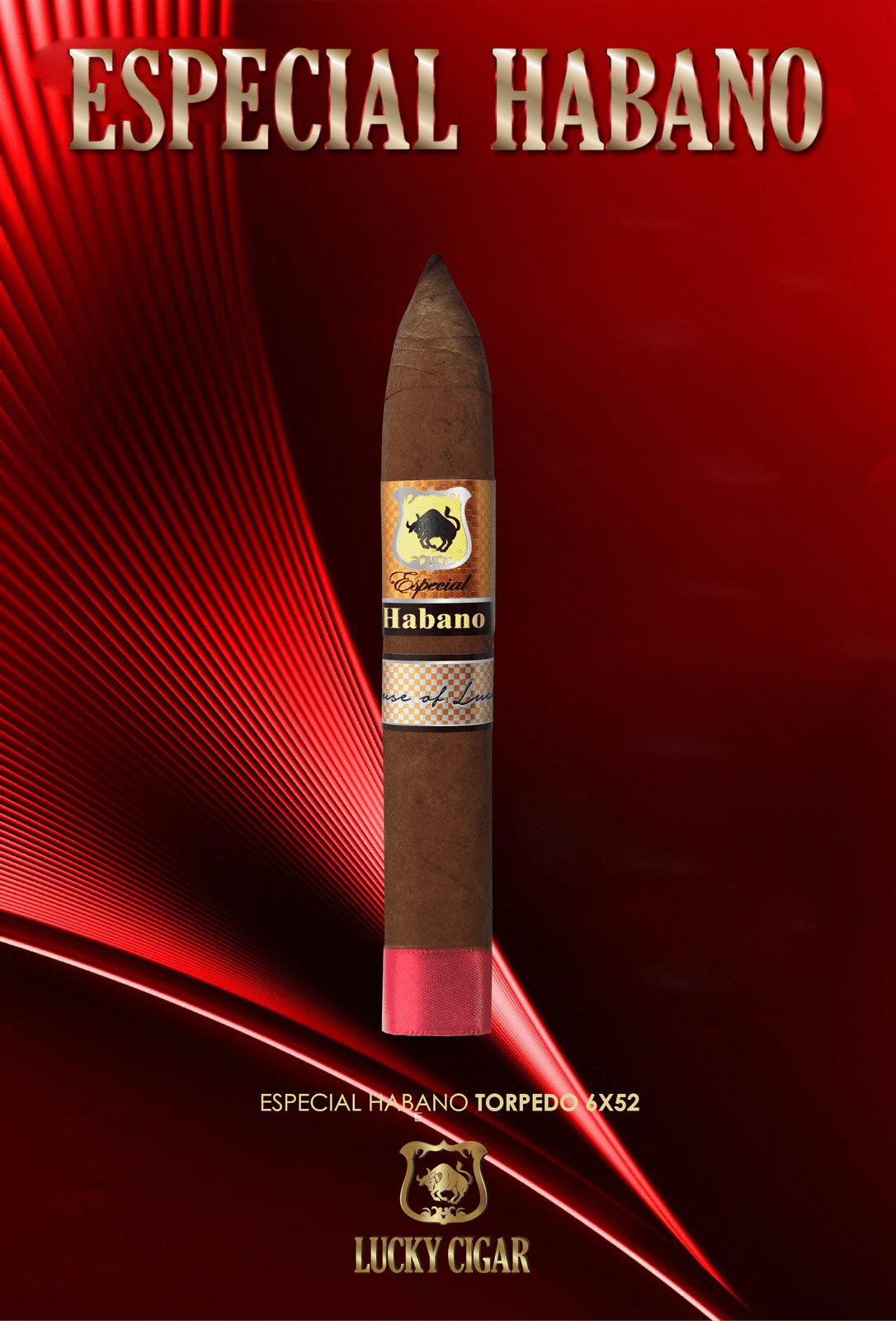 Habano Cigars: Especial Habano by Lucky Cigar: Torpedo 6x52 Single Cigar