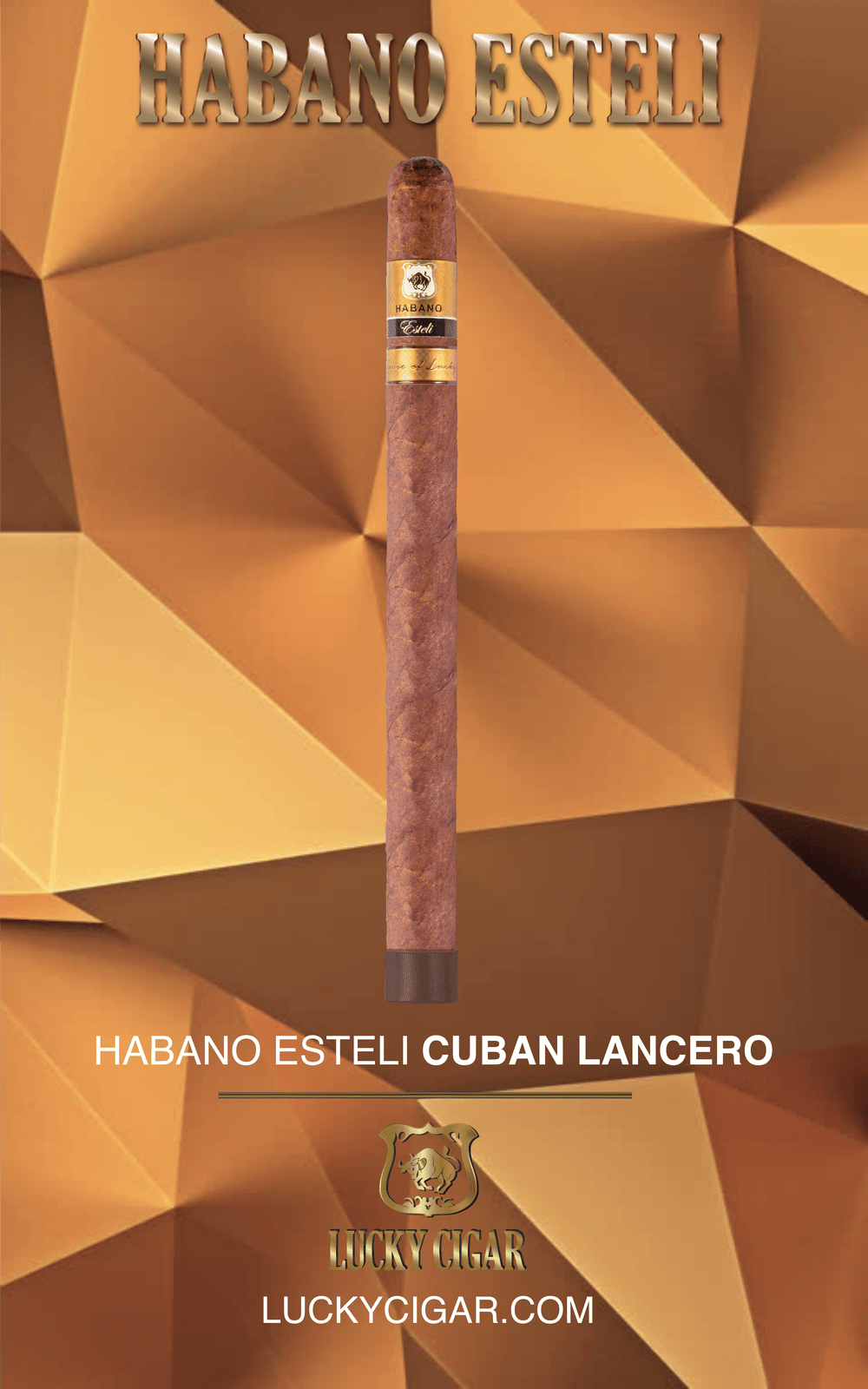 Habano Cigars: Habano Esteli by Lucky Cigar: Lancero 7¼x38 Single Cigar