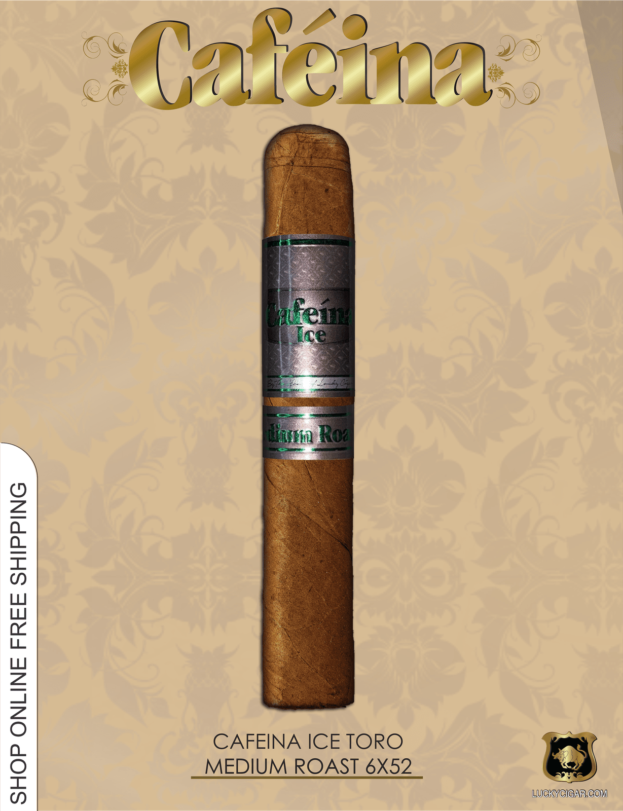 Infused Cigars: Cafeina Ice Medium Roast Toro 6x52 Single Cigar