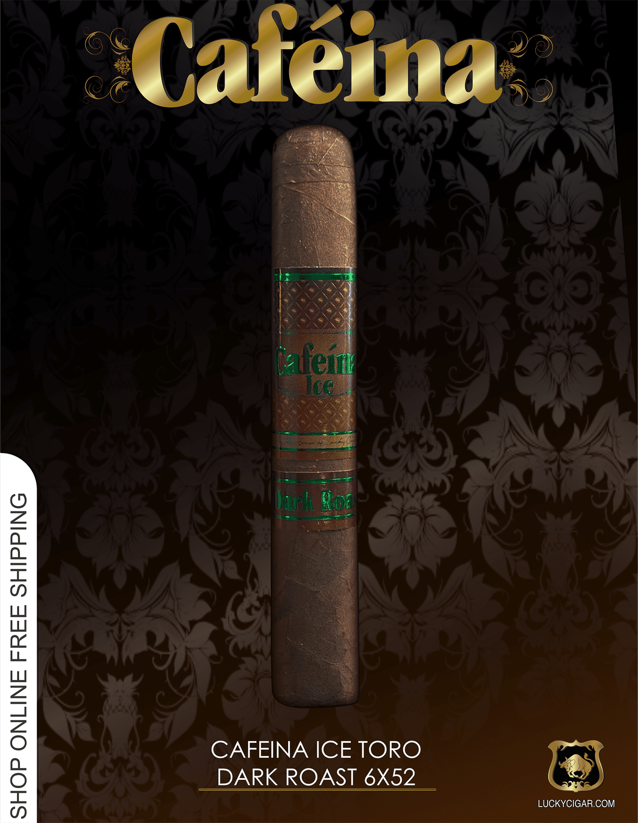 Infused Cigars: Cafeina Ice Dark Roast Toro 6x52 Cigar