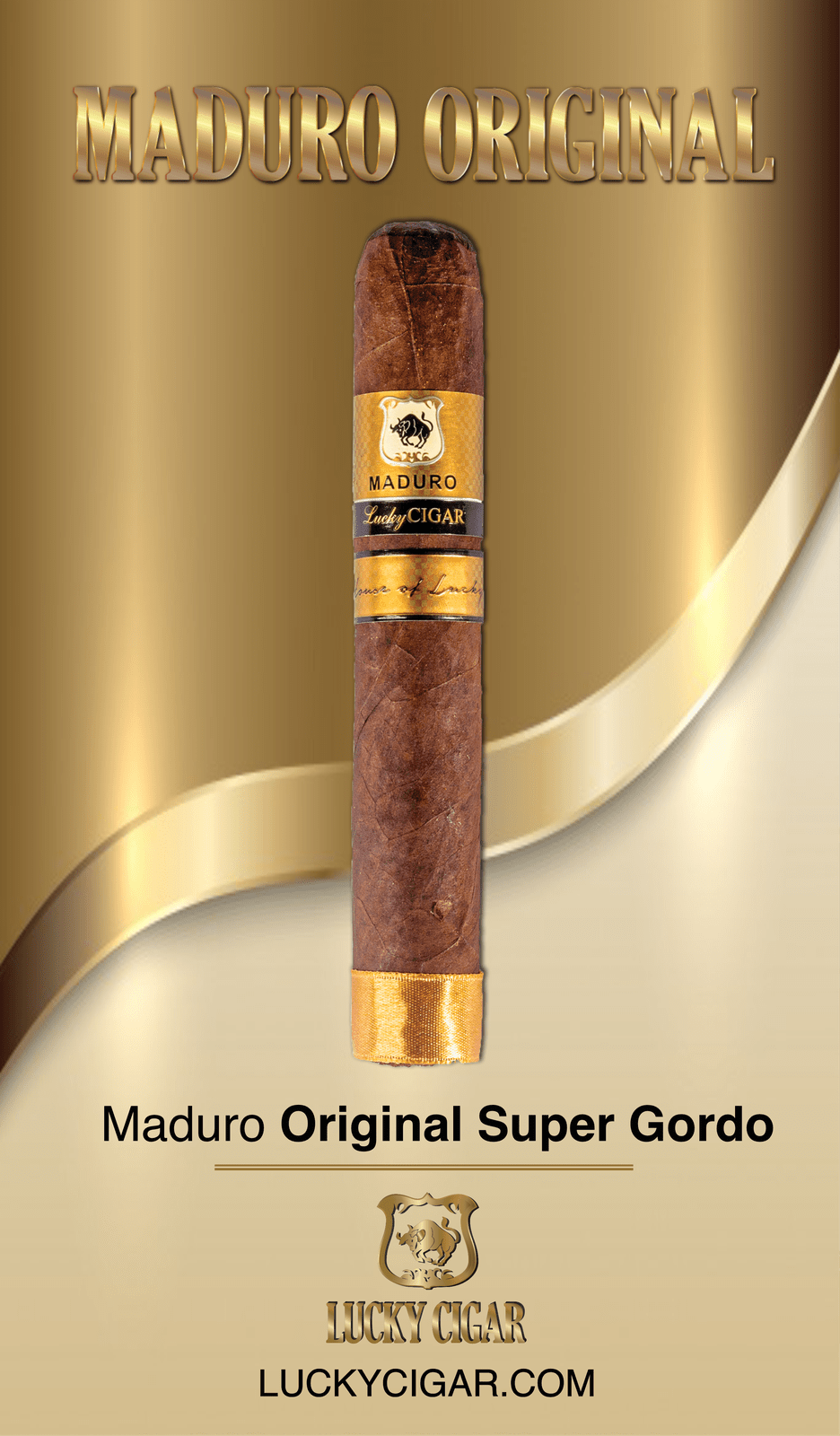 Maduro Cigars: Maduro Original by Lucky Cigar: Super Gordo 6x64 Single Cigar