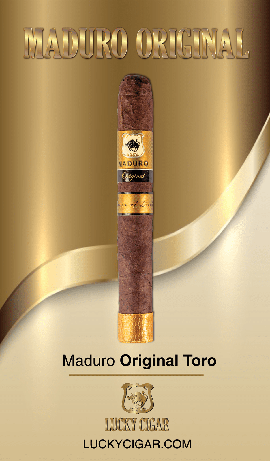 Maduro Cigars: Maduro Original by Lucky Cigar: Toro 6x50 Single Cigar