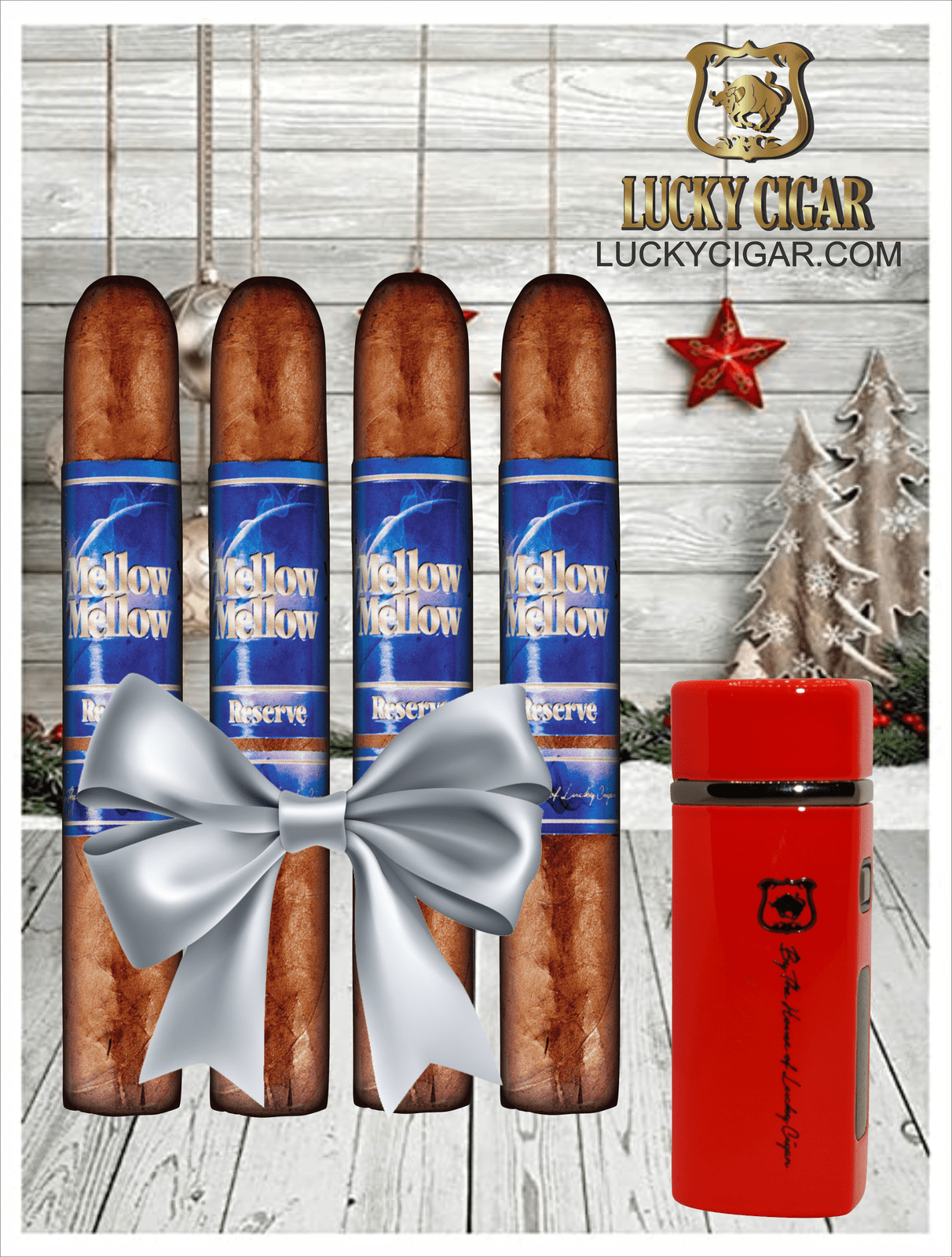 Cigar Gift Sets: Set of 4 Cigars, 4 Mellow Mellow Reserve with Torch