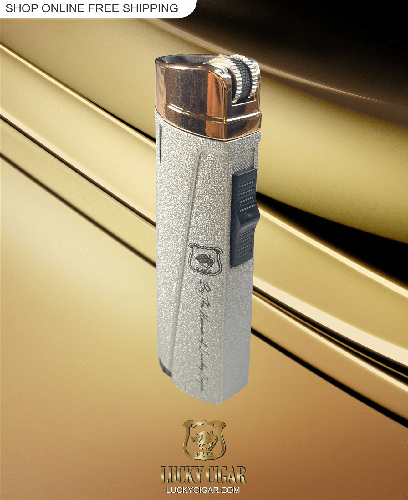 Cigar Lifestyle Accessories: Torch Lighter in Silver