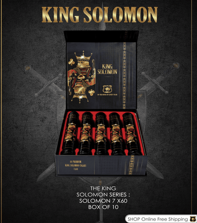 From The King Solomon Series: Solomon 7x60 Box of 10 Cigars in Tubes