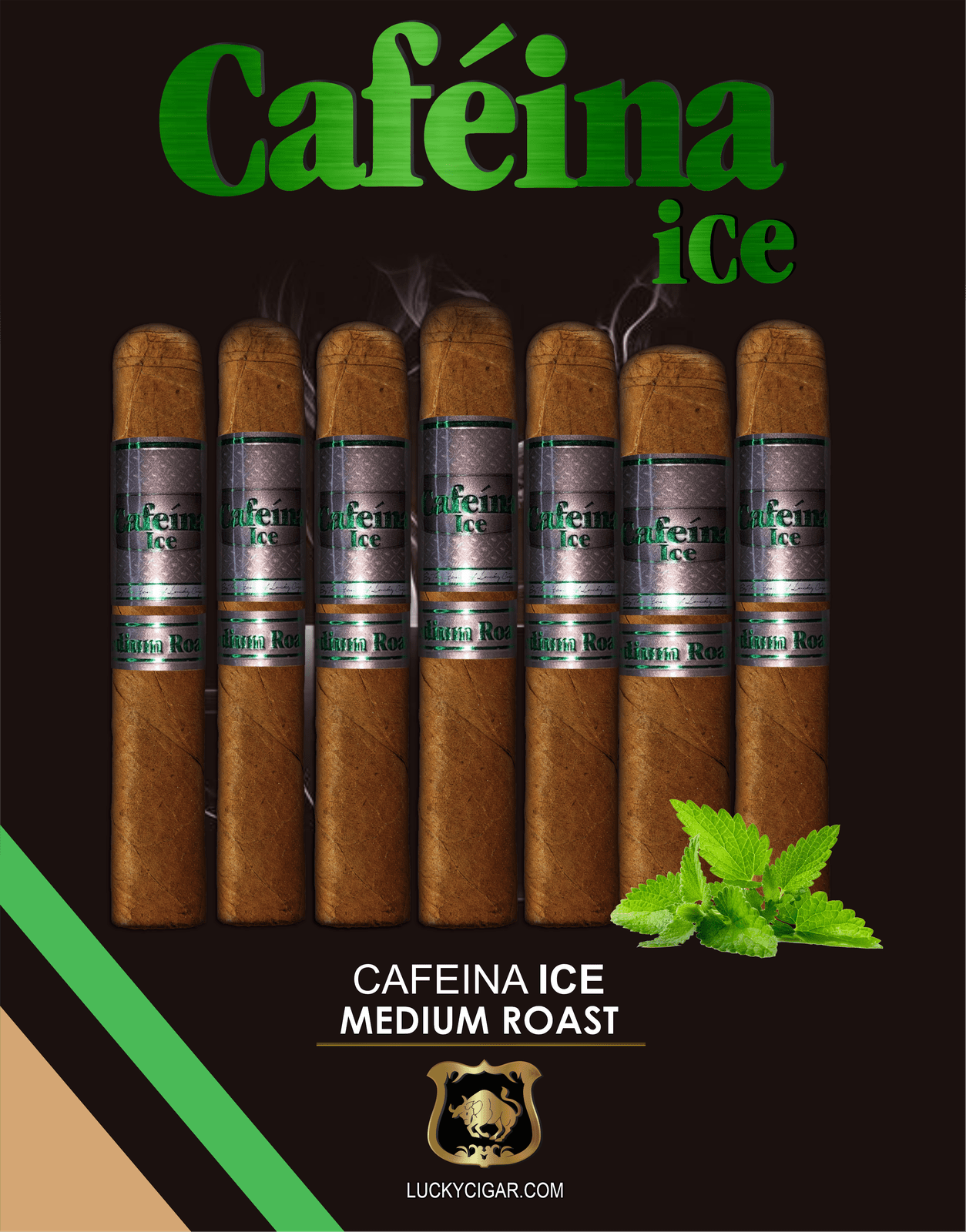 Infused Cigars: Cafeina Ice Medium Roast Magnum 5x58 Cigar Set of 7