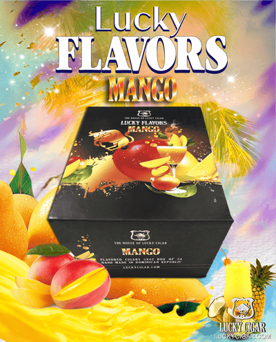 Flavored Cigars: Lucky Flavors Mango 5x42 Box of 24 Cigars