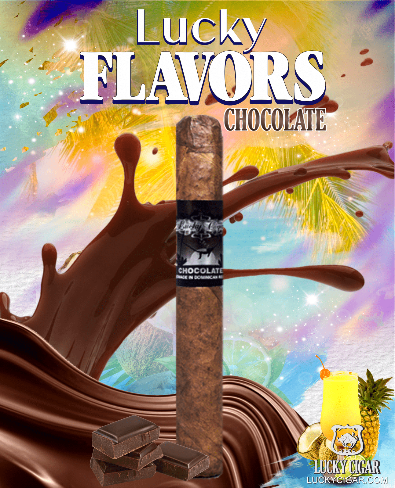 Flavored Cigars: Lucky Flavors Chocolate 5x42 Cigar
