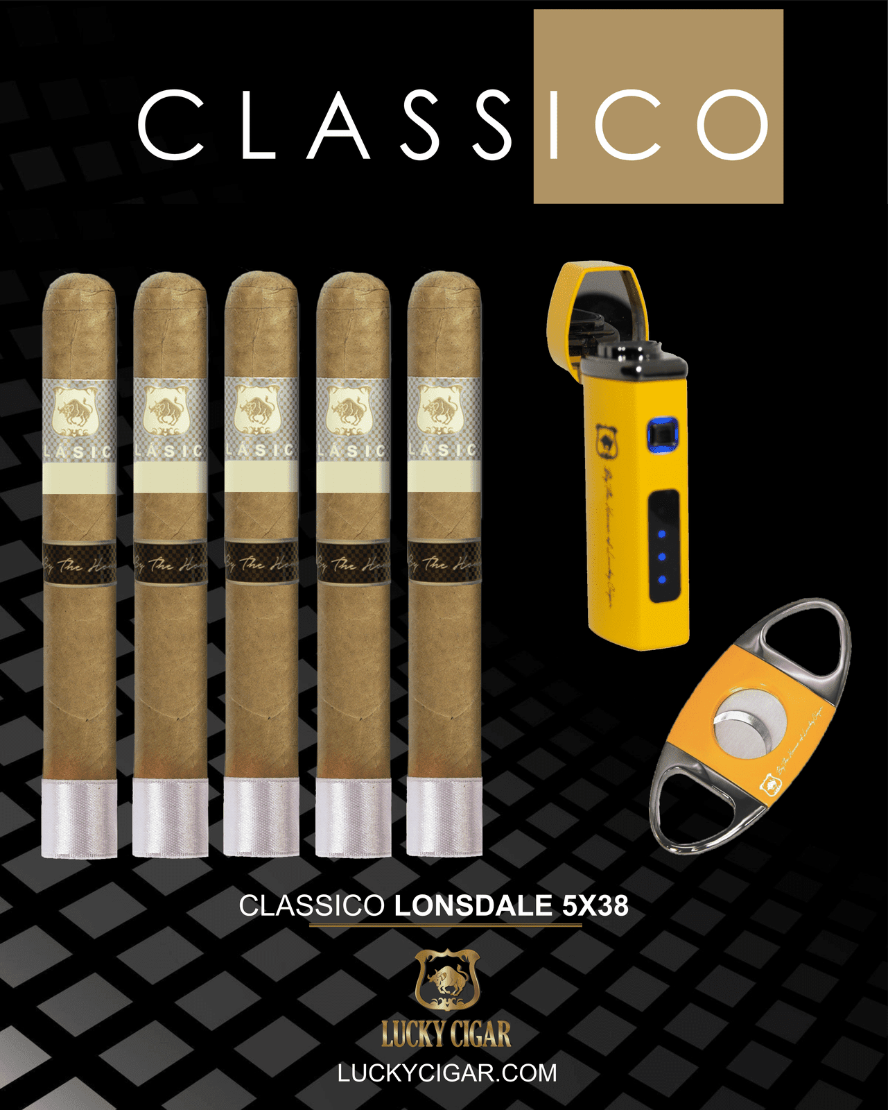 5 - Classico Lonsdale Connecticut Wrapper Mild To Medium Lonsdale 5x38