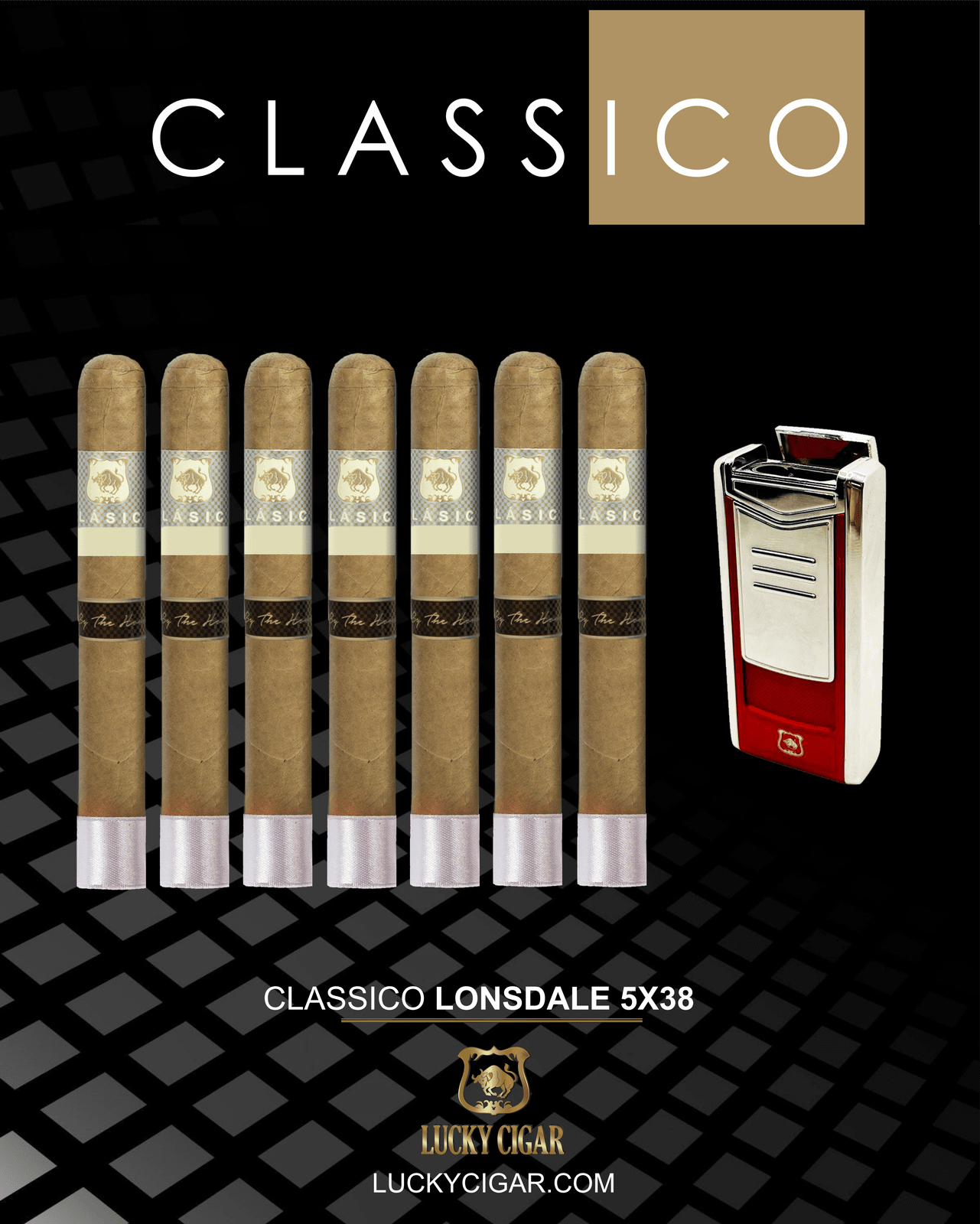 7 - Classico Lonsdale Connecticut Wrapper Mild To Medium Lonsdale 5x38
