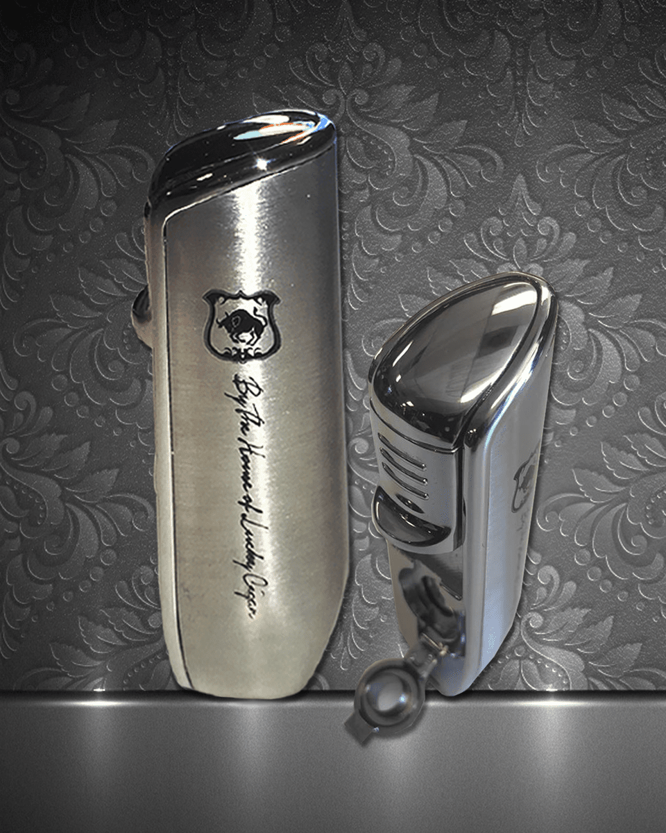 Lucky Cigar Accessories: Logo Metal Torch Lighter