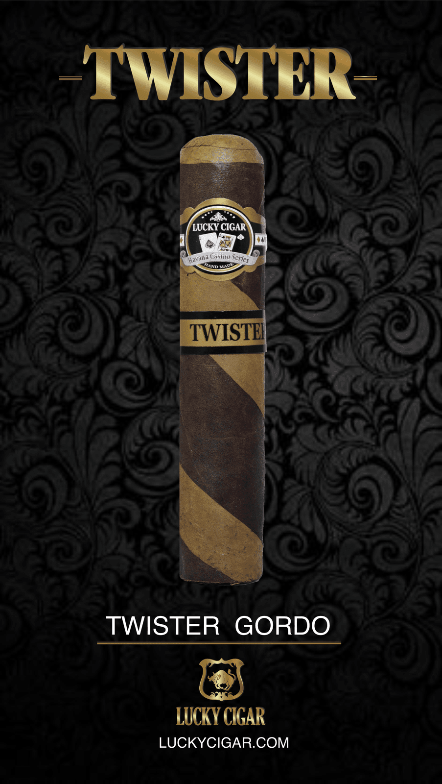 Barber Pole Cigars, Twister by Lucky Cigar: Gordo 6x60 Single Cigar