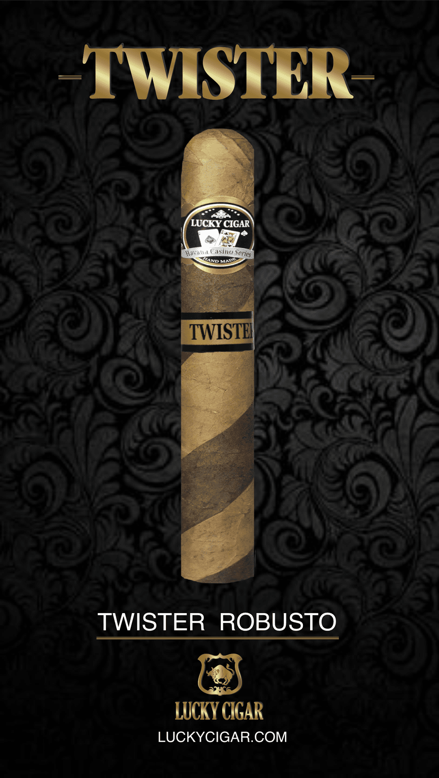 Barber Pole Cigars, Twister by Lucky Cigar: Robusto 5x50 Single Cigar