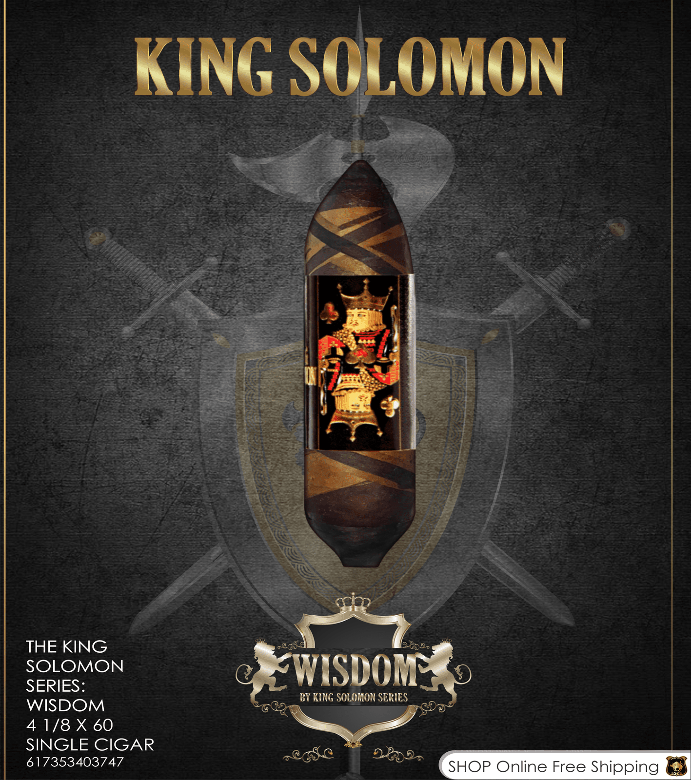 The King Solomon Series: Wisdom 4 1/8 x 60 - Single Cigar