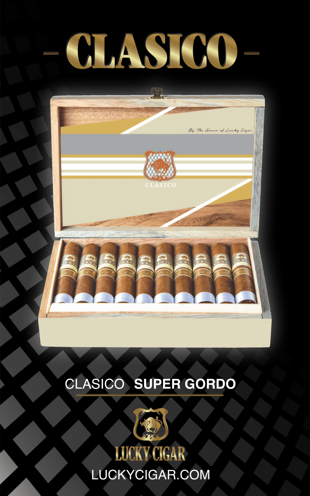 Classic Cigars - Classico by Lucky Cigar: Super Gordo 6x64 Box of 20