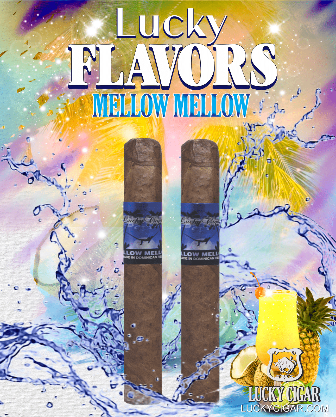 Flavored Cigars: Lucky Flavors 2 Mellow Mellow 5x42 Cigars