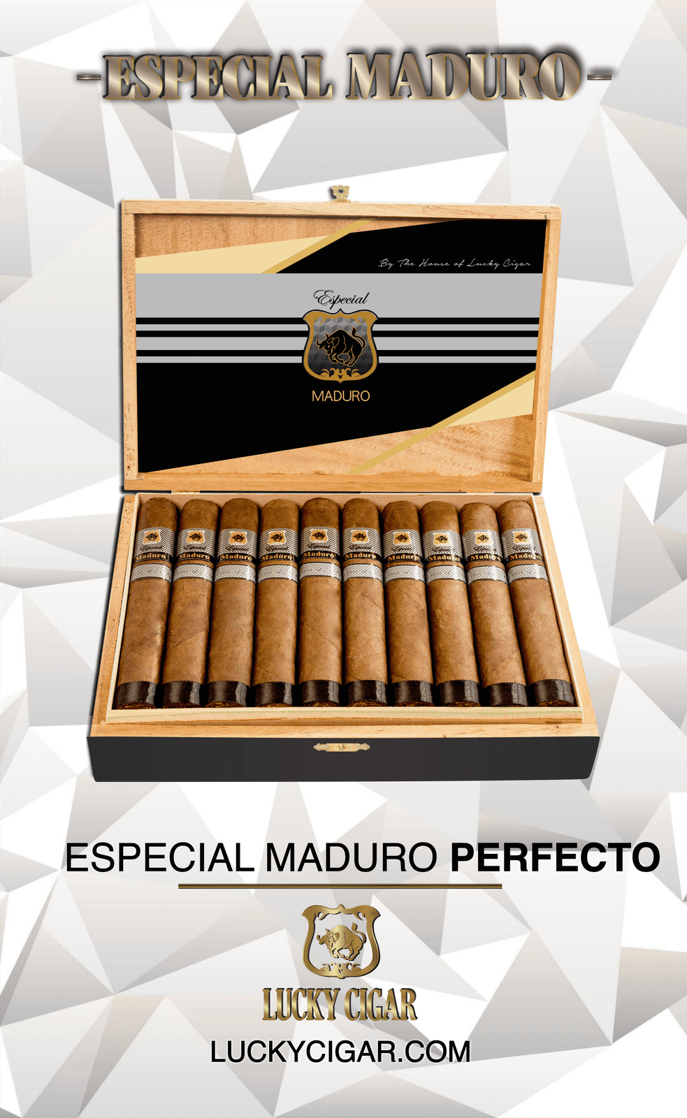 Maduro Cigars: Especial Maduro by Lucky Cigar: Perfecto 5x48 Box of 20