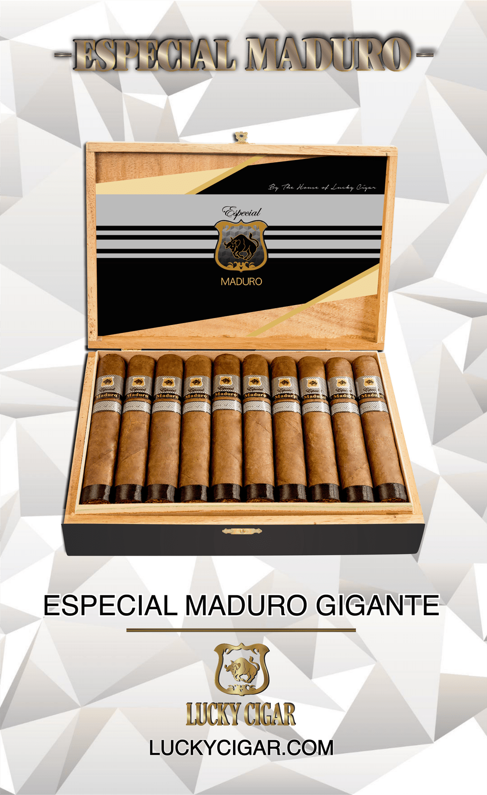 Maduro Cigars: Especial Maduro by Lucky Cigar: Gigante 7x70 Box of 20