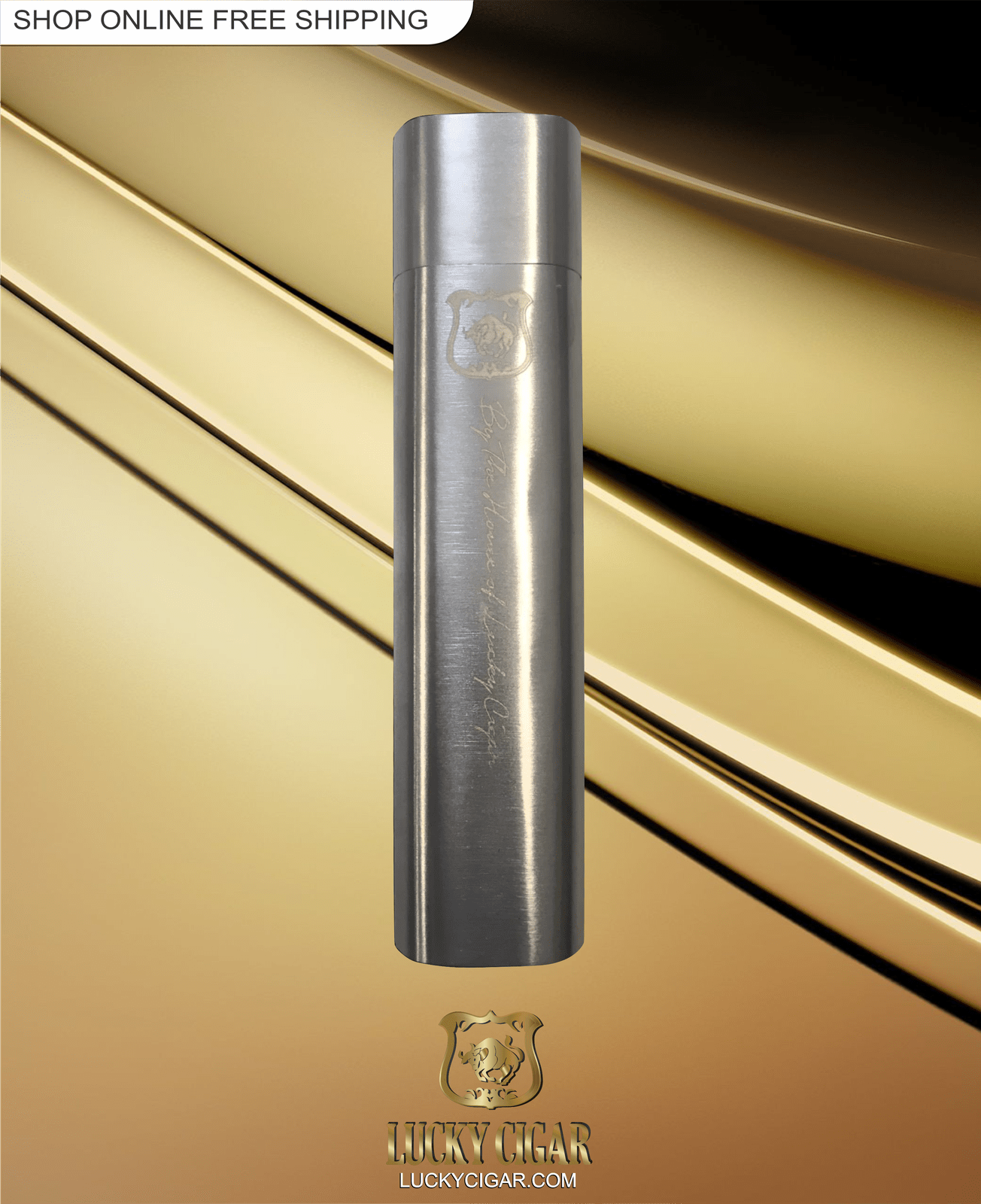 Lucky stainless travel humidor for 2- cigars