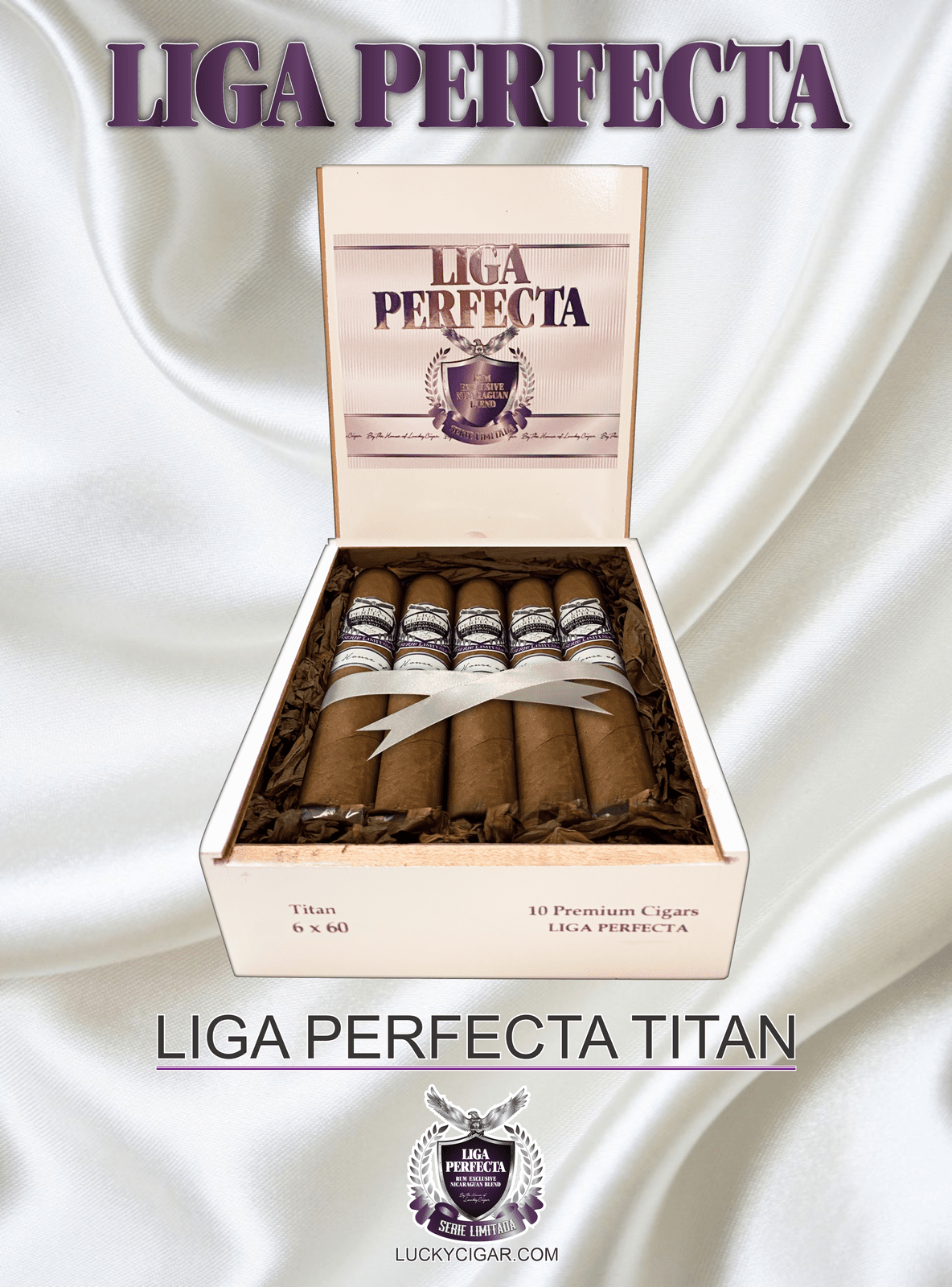 Infused Cigars: Liga Perfecta Maduro Titan 6x60 Box of 10