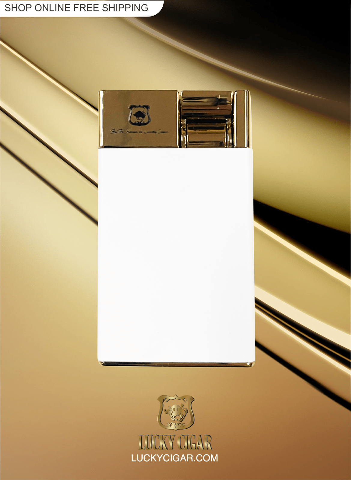 Cigar Lifestyle Accessories: Torch Lighter Slim Pocket Style in White