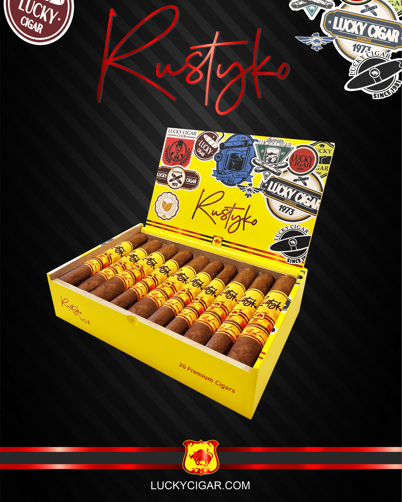 Infused Cigars: Rustyko Robusto 5x54 Cigars - Box of 20 – Lucky Cigar