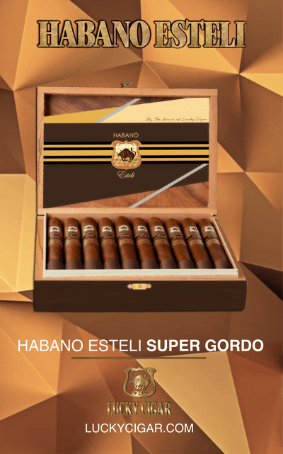 Habano Cigars: Habano Esteli by Lucky Cigar: Super Gordo 6x64 Box of 20