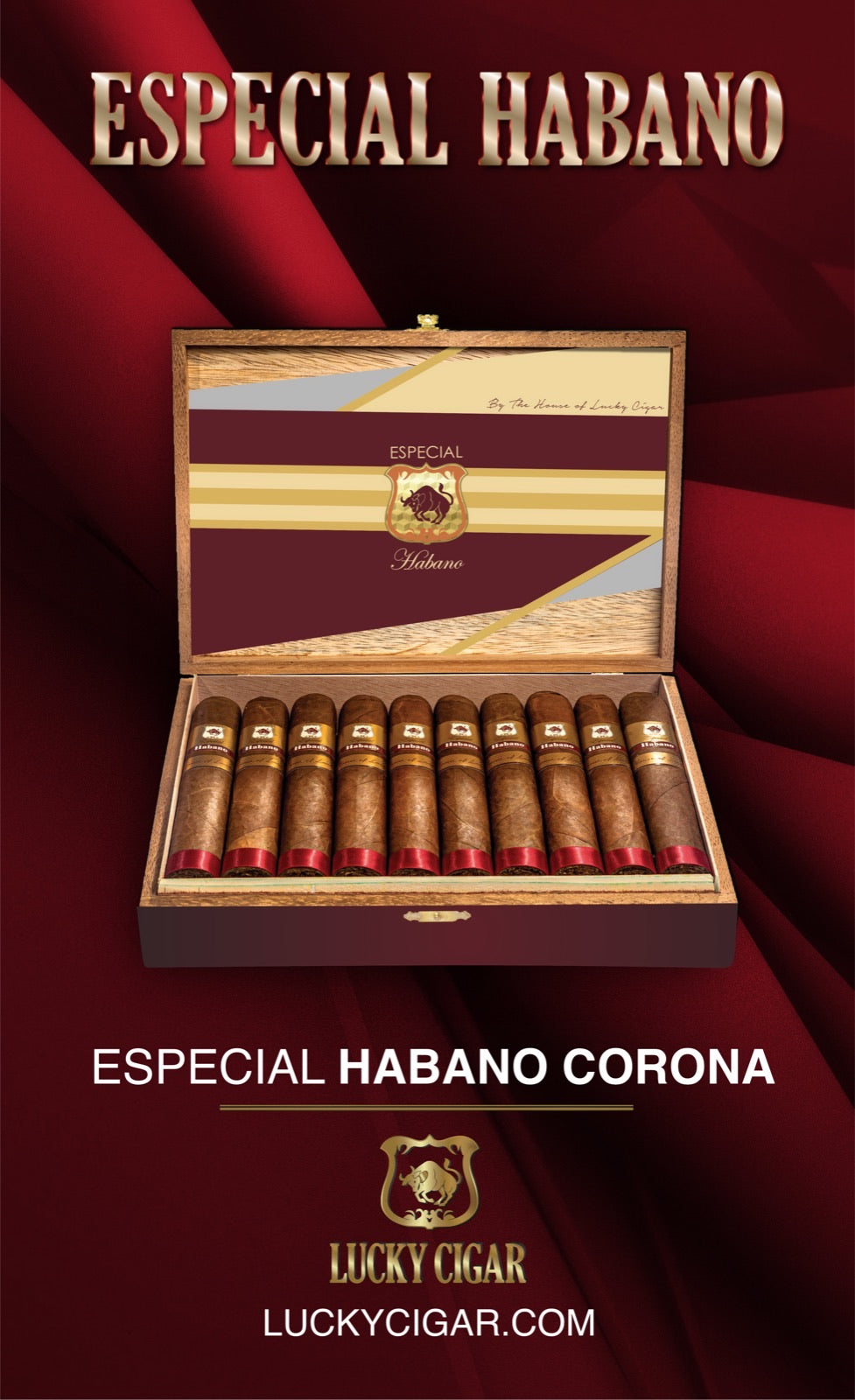 Especial Habano by The House of Lucky Cigar 20 Piece Box of Size Corona 5x48