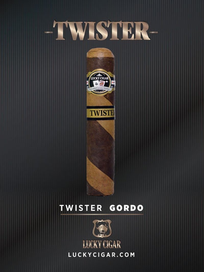 Barber Pole Cigars, Twister by Lucky Cigar: Gordo 6x60 Box of 20 Cigars